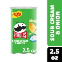 Pringles Potato Crisps Chips, Sour Cream and Onion, Grab N' Go Snack Pack, 2.5 Ounce