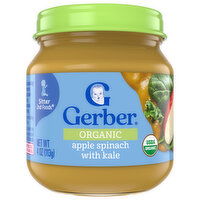 Gerber Organic Apple Spinach, with Kale, Sitter 2nd Foods, 4 Ounce