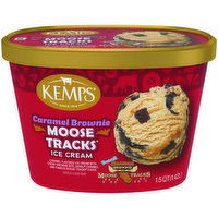Kemps Caramel Brownie Moose Tracks Ice Cream, 1.5 Quart