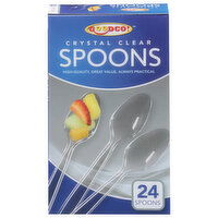 GoodCo Spoons, Crystal Clear, 24 Each