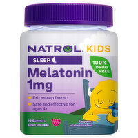 Natrol Kids Melatonin, Sleep, 1 mg, Gummies, Raspberry, 90 Each