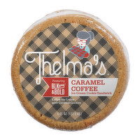 Thelma's 6 oz. Ice Cream Sandwich Thelma's Caramel Coffee Ice Cream Sandwich 6 Fluid Ounce, 6 Fluid ounce