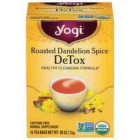 Yogi Herbal Supplement, Detox, Roasted Dandelion Spice, Tea Bags, 16 Each