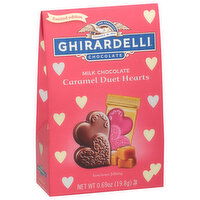 Ghirardelli Milk Chocolate, Caramel, Duet Hearts, 0.69 Ounce