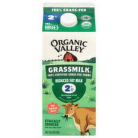 Organic Valley Grassmilk Reduced Fat 2% Milkfat Milk, 0.5 Gallon
