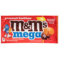 M&M's Chocolate Candies, Peanut Butter, Mega, Share Size, 2.83 Ounce