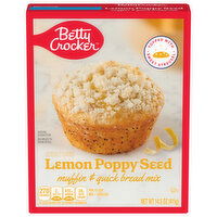 Betty Crocker Muffin & Quick Bread Mix, Lemon Poppy Seed, 14.5 Ounce