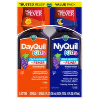 Vicks DayQuil NyQuil Kids Ages 6+ Cold & Cough + Fever Value Pack, 2 Each