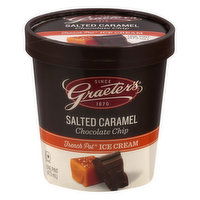 Graeters Ice Cream, Salted Caramel Chocolate Chip, French Pot, 1 Pint