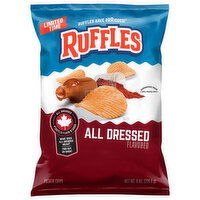 Ruffles Potato Chips, All Dressed Flavored, 8 Ounce