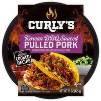 Curly's Korean BBQ Sauced Pulled Pork, 15 Ounce