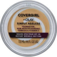 CoverGirl + Olay Simply Ageless Foundation, + Titanium Dioxide Sunscreen, Buff Beige 225, 0.4 Ounce