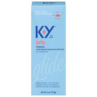 K-Y Glide Personal Lubricant, Classic, Jelly, 4 Ounce