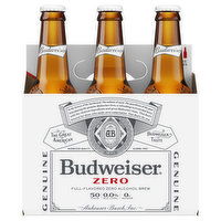 Budweiser Beer, Zero, 6 Each