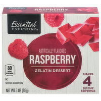 Essential Everyday Gelatin Dessert, Raspberry, 3 Ounce