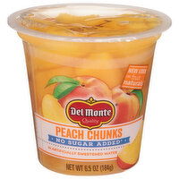 Del Monte Peach Chunks, No Sugar Added, 6.5 Ounce