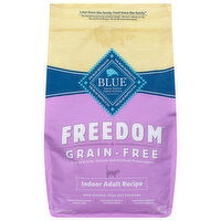Blue Buffalo Blue Freedom Food for Cats, Natural, Grain-Free, Indoor Adult Recipe with Chicken, Peas and Potatoes, 4 Pound