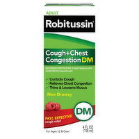 Robitussin Cough + Chest Congestion DM, Adult, 4 Fluid ounce