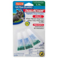 Hartz Ultra Guard Topical for Dogs & Puppies, Dual Action, Kills, 3 Each