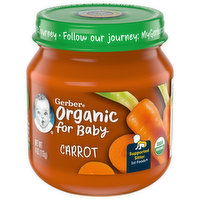 Gerber Organic for Baby Carrot, Supported Sitter 1st Foods, 4 Ounce