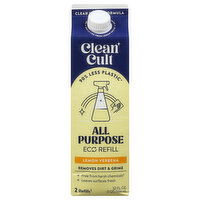 Cleancult Cleaner, All Purpose, Eco Refill, Lemon Verbena, 32 Fluid ounce