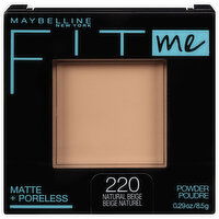 Fit me! Pressed Powder, Matte + Poreless, Natural Beige 220, 0.29 Ounce