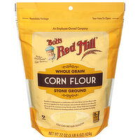 Bob's Red Mill Corn Flour, Whole Grain, Stone Ground, 22 Ounce