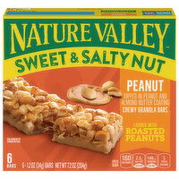 Nature Valley Granola Bars, Peanut, Chewy, 6 Each