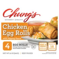 Chung's Egg Rolls, Chicken, 4 Each