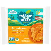 Follow Your Heart Dairy Free Vegan American Style Sliced Cheese, 10 Each