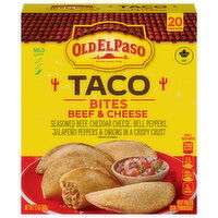 Old El Paso Taco Bites, Beef & Cheese, Mild, 20 Each