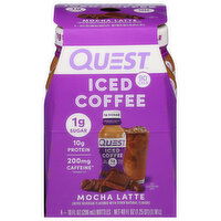 Quest Iced Coffee, Mocha Latte, 4 Each