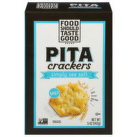 Food Should Taste Good Crackers, Pita, Simply Sea Salt, Baked, 5 Ounce