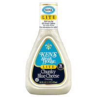 Ken's Steak House Lite Chunky Blue Cheese Dressing, 16 Fluid ounce