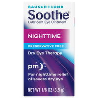 Bausch + Lomb Soothe Lubricant Eye Ointment, Nighttime, 0.125 Ounce