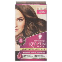 Schwarzkopf Keratin Color Hair Color, Permanent, Delicate Praline 6.0, 1 Each