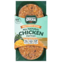 Mighty Spark Chicken Patties, All-Natural, Southwest-Style, 8 Ounce