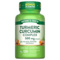 Nature's Truth Capsules 500 mg Turmeric Curcumin Complex, 120 Each