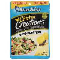 StarKist Chicken Creations Chicken in Sauce, Zesty Lemon Pepper, Premium, White, 2.6 Ounce