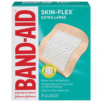 Band-Aid Skin-Flex Adhesive Bandages, Brand, Extra Large, 7 Each