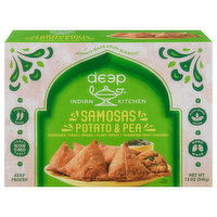 Deep Indian Kitchen Samosas, Potato & Pea, Medium Spice, 12 Ounce