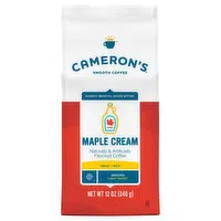 Cameron's Coffee, Smooth, Ground, Light Roast, Maple Cream, 12 Ounce