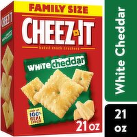 Cheez-It Cheese Crackers, White Cheddar, Family Size, 21 Ounce