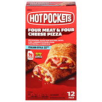 Hot Pockets Italian Style Seasoned Crust Four Meat & Four Cheese Pizza Sandwich, 12 Each