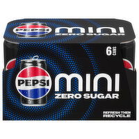 Pepsi Zero Sugar Mini Soda, 6 Each