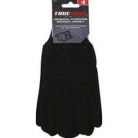 True Grip Gloves, General Purpose, Brown Jersey, Large, 1 Each