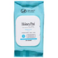 The Honey Pot Company Wipes, Sensitive, 30 Each