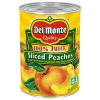 Del Monte 100% Juice Sliced Peaches, 15 Ounce
