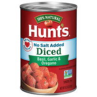 Hunt's No Salt Added Diced Tomatoes with Basil Garlic and Oregano, 14.5 Ounce