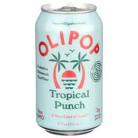 Olipop Soda, Tropical Punch, 12 Fluid ounce